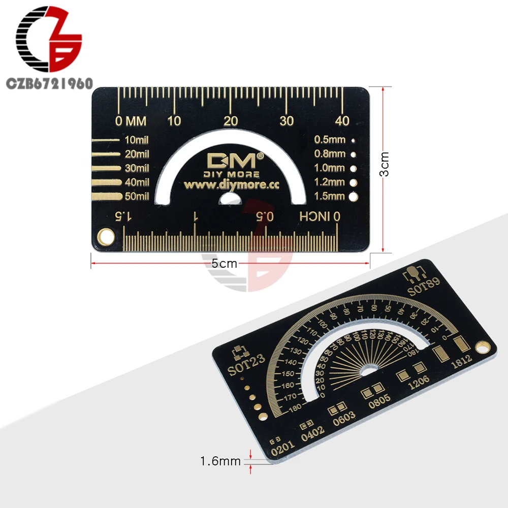 4 см 15 см Многофункциональный PCB линейка, измерительный инструмент резистор микросхема конденсатора IC SMD посылка блок для электронного инженера брелок