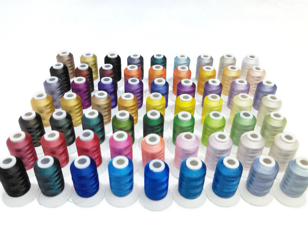 Popular Brother 63 assorted color embroidery machine thread 500m/color