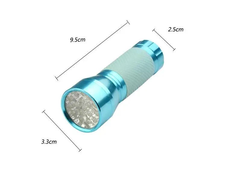 

17LED Mini Luminous Aluminum Alloy Flashlight Without Battery