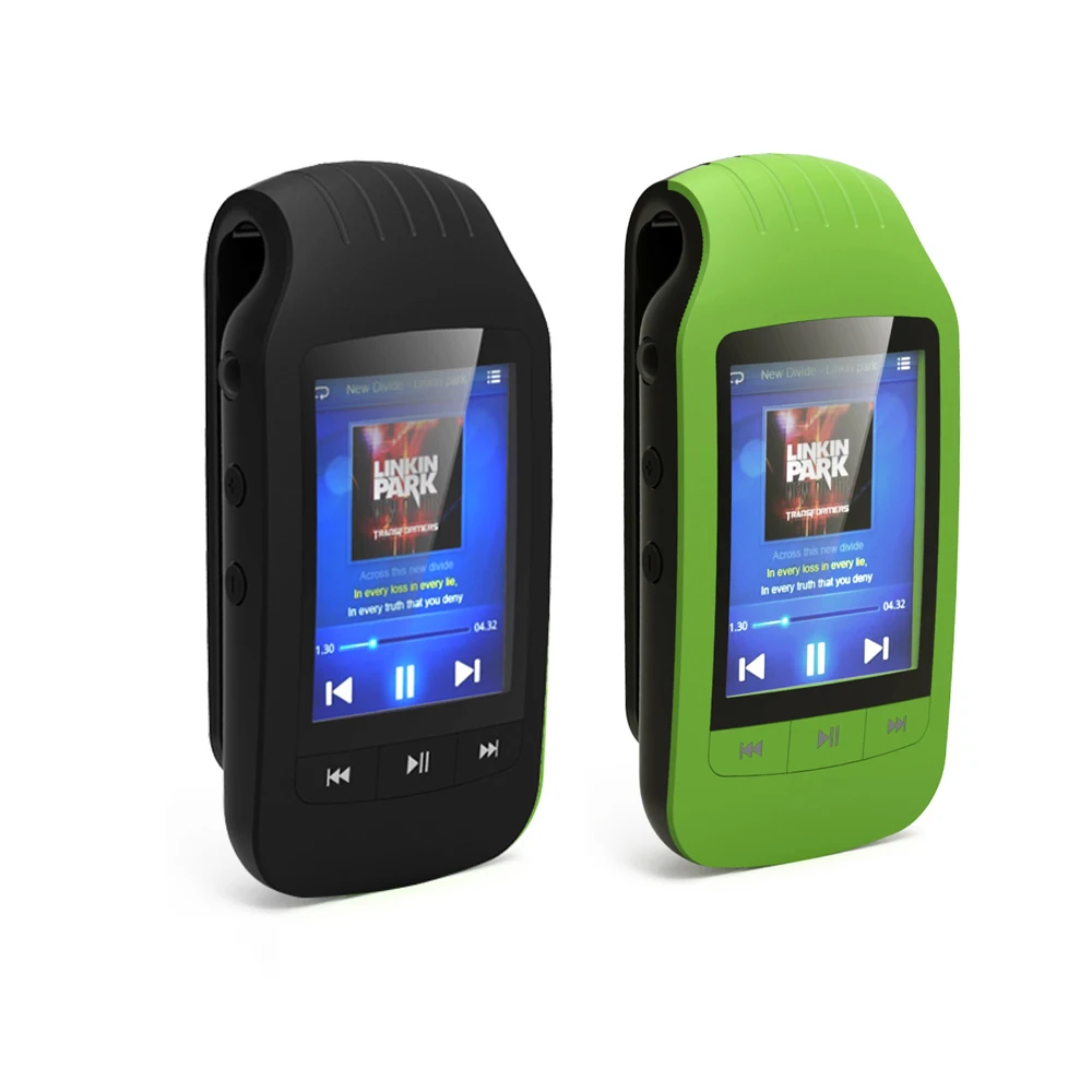Спортивный MP3 плеер с клипсой и Bluetooth 4 0 8 ГБ музыкальный mp3 шагомером FM радио слот