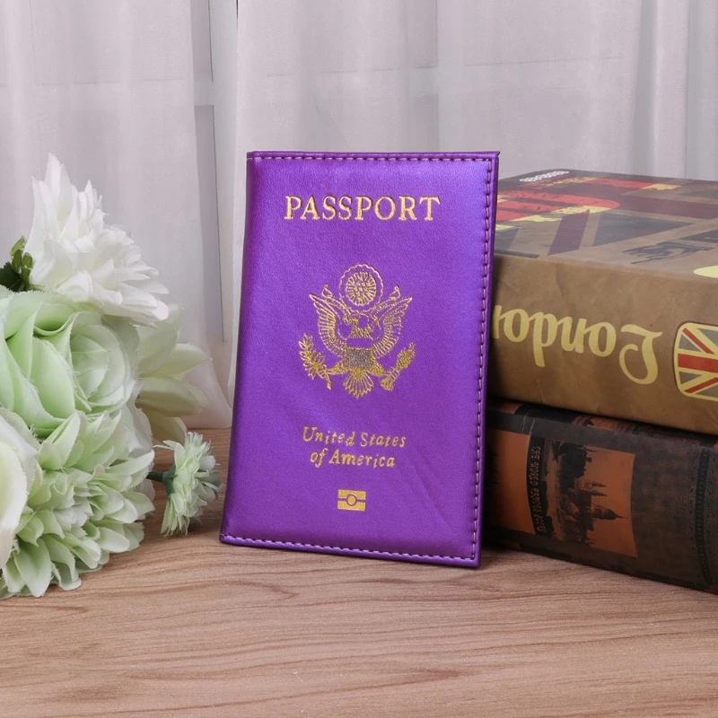 Чехол-органайзер ярких цветов для паспорта и путешествий, защитный чехол для карт, американский чехол