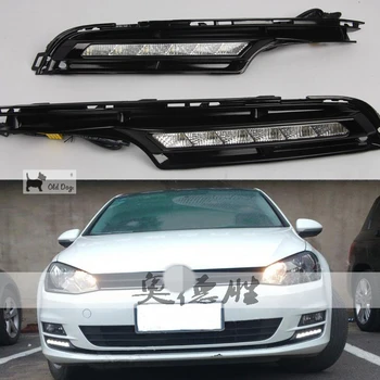 

wholesale car styling For Volkswagen VW Golf 7 2013-2016 driving LED DRL Daytime Running Light Daylight Fog lamp free shipping
