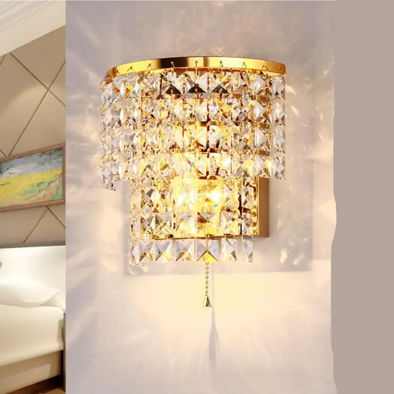 Modern crystal led Wall lamps E14 bulb and Colour LED night lamps