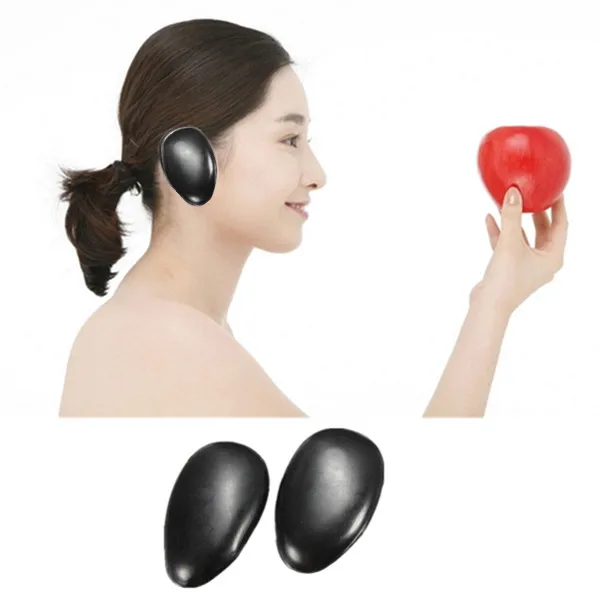 

2pcs Professional Barber Ear Cover Hair Dye Protector Plastic Black Shield Salon Hairdressing Styling Tools Accessories