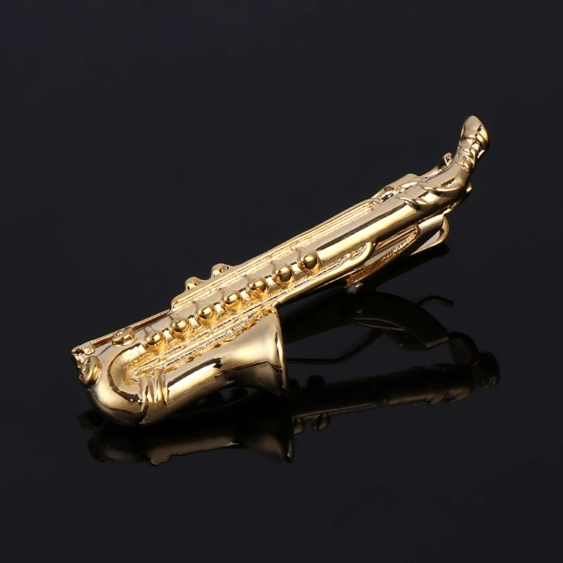 

JAVRICK Saxophone Men Tie Clip Bar Necktie Pin Clasp Clamp Wedding Charm Creative Gifts jewelry Accessories NEW