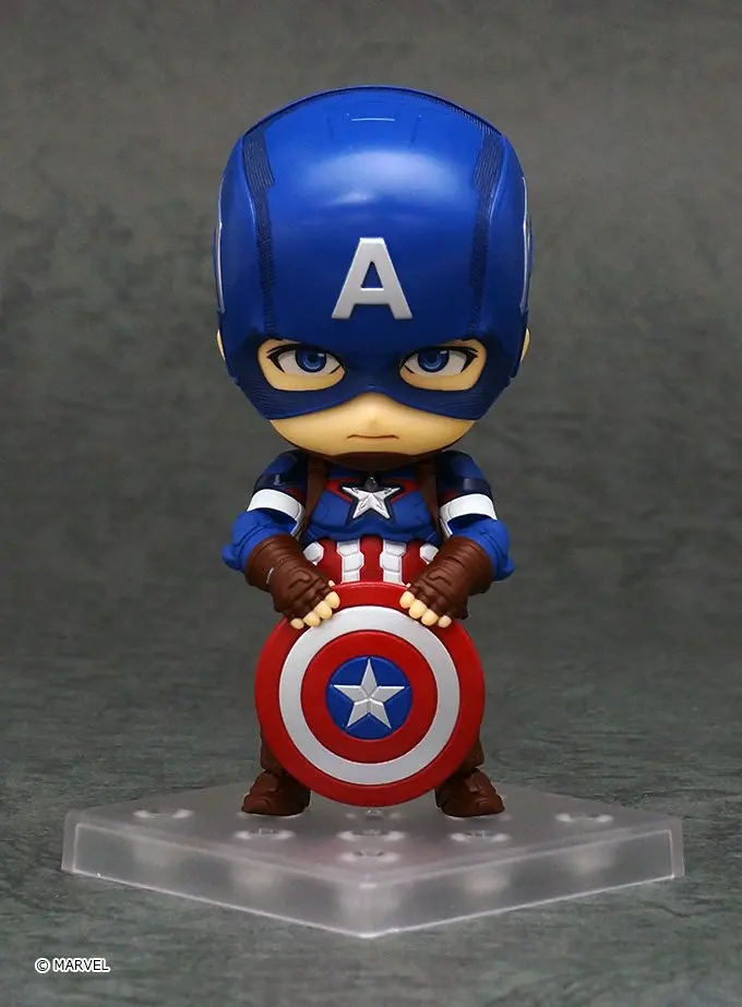 Аниме Marvel Nendoroid 618 милые каваи Капитан Америка 10 см фигурка игрушки