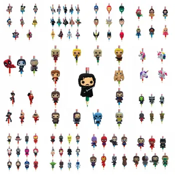 

1000pcs Avenger Mickey Cartoon Pencil Grips Unicorns Star Wars Game of Thrones Cute Charm Pencil Cap Pencil Toppers Kids Gift