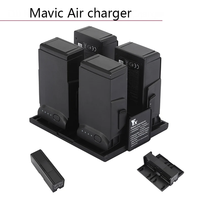 Flash Sale TDE 1 to 4 Drone Battery Charger Mini Size Portable Folding Charging Hub Smart Battery Manager for DJI Mavic Air 