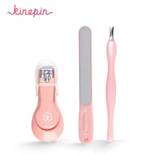 KINEPIN 3 шт. маникюрный набор оборудование для нейл-арта С кусачками для ногтей клипер файл мертвая кожа кутикулы триммер для ногтей толкатель Вилка Нож Комплект