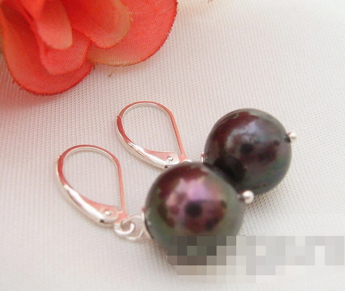 

hot sell new - free shipping 13301 Black Pearl Earring
