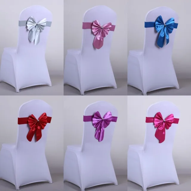 Wedding Chair Bow Belt Party Covers Bridal Wedding Chair Bow Belt Party Covers Bridal Decoration Pretty Sashes For Weddings