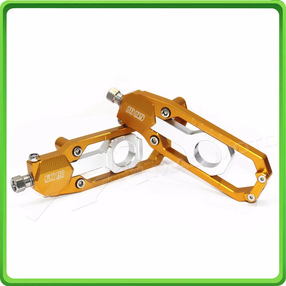 Aluminum motorcycle Chain Tensioner Adjuster fit for YAMAHA R1 YZF R1 2015 2016 2017 YZF-R1 15 16 17 Gold & Silver (4)