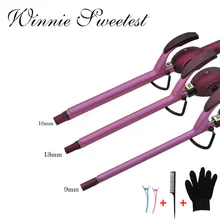 Щипцы для завивки волос, 9 мм, 13 мм, 16 мм, щипцы для завивки мужчин, супер тонкие и женские, для салона, для завивки, волшебная палочка, для ухода, для красоты, инструменты для укладки, красный цвет