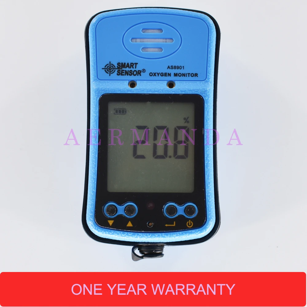 

Smart Sensor AS8901 Oxygen O2 Monitor detection Gas Detector 0-30%VOL