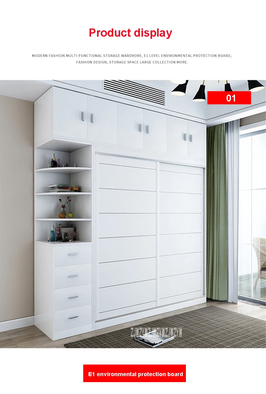 Us 434 28 16 Off 4285 5a3 Simple And Modern Home Assembled Panel Wooden Wardrobe Closet Bedroom Furniture 2 Doors Wood Panel Clothes Closet 180cm In