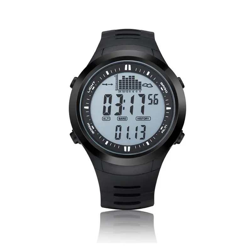 

Smart Watch Multifunctional EL Backlight Noctilucent Water Resistant Altitude Meter Barometer Thermometer Wristwatch For
