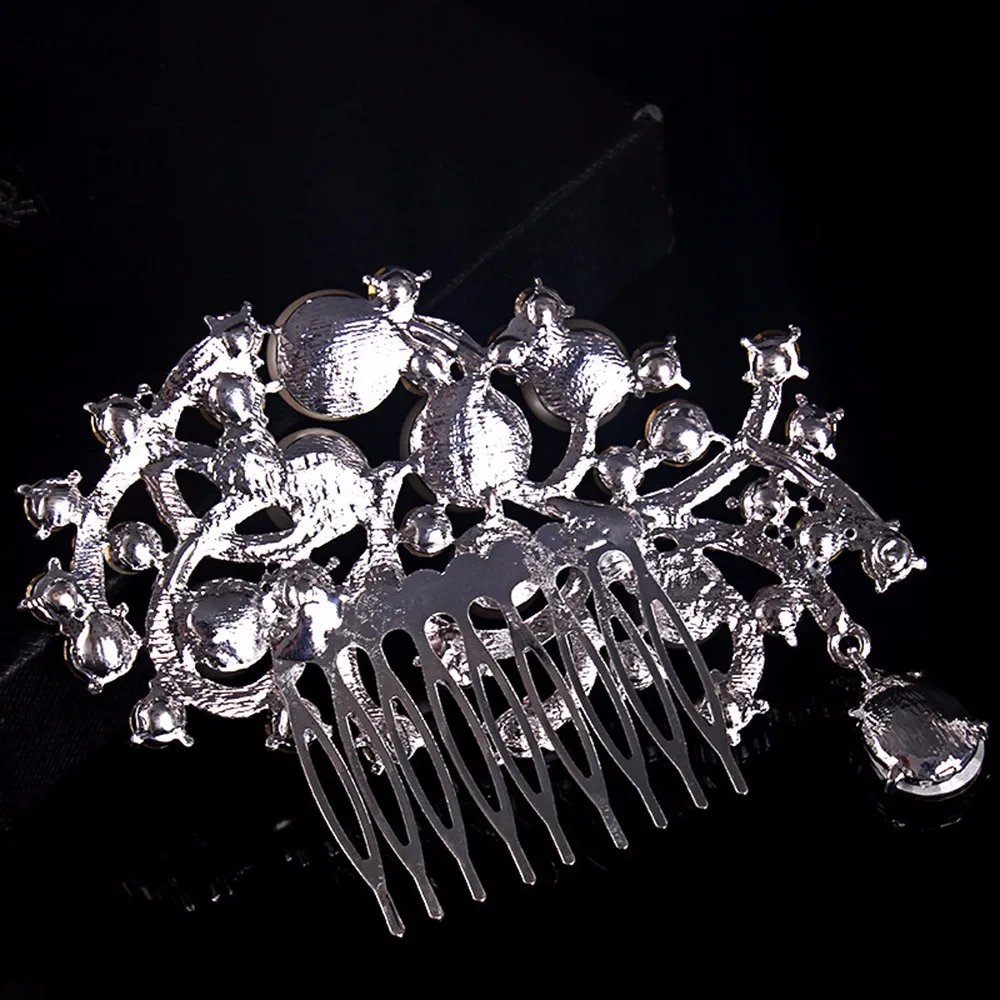 high quality wedding hairwear jewelry for bridal romantic simulated pearl tiara austria crystal jewels especially women party decoration A006 (2)