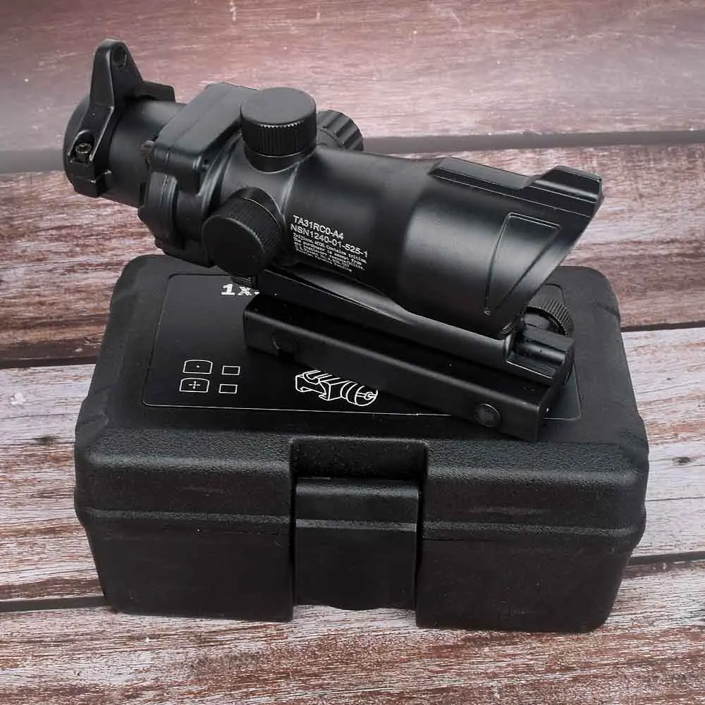 Охотничий Прицел ACOG 1X32 тактический Красный Зеленый точечный прицел с подсветкой