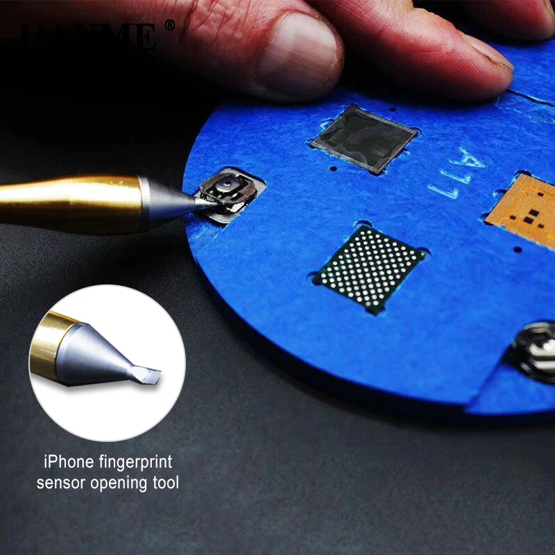 UANME Copper Double Head Handle IC Chip CPU Remover with Blade For Phone Logic Board Repair Tool and Fingerprint Repair station UANME Copper Double Head Handle IC Chip CPU Remover with Blade For Phone Logic Board Repair Tool and Fingerprint Repair station