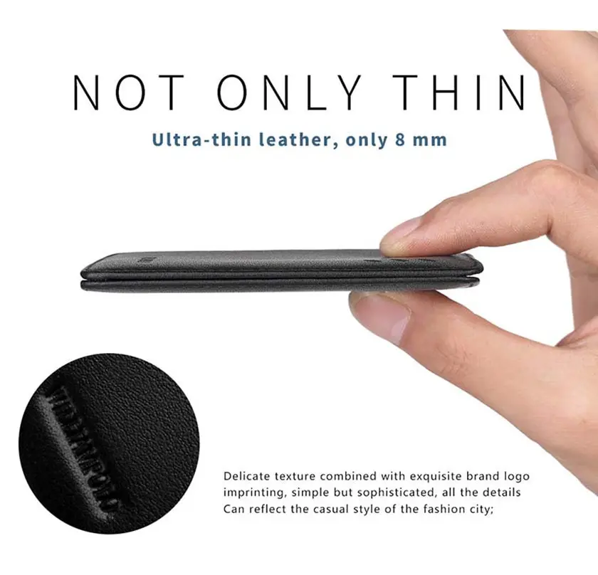 100% Genuine Leather wallet men Small Mini Ultra-thin Compact wallet Handmade wallet Cowhide Card Holder Short Design purse New