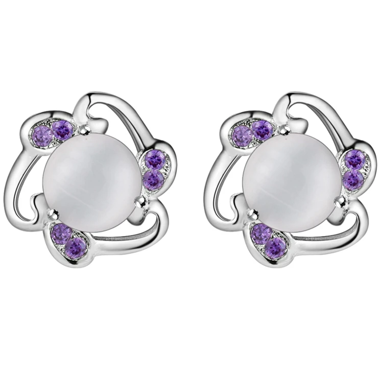 

Free shipping high quality silver plated earrings Fashion jewelry WE1020