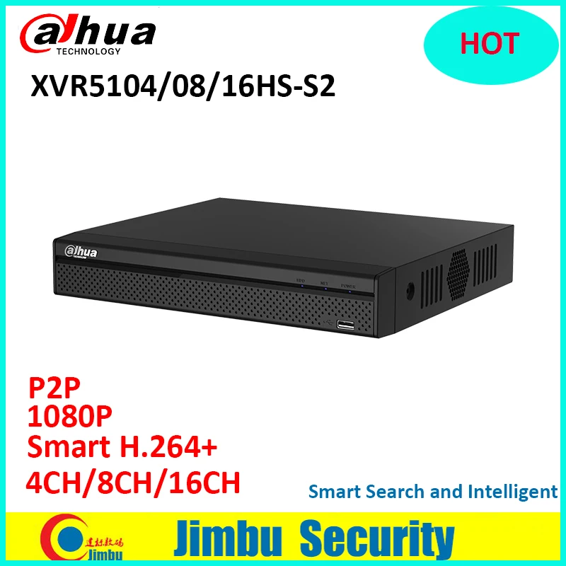 

xvr dahua video recorder XVR5104HS-S2 XVR5108HS-S2 XVR5116HS-S2 1080P H.264+ Support HDCVI/AHD/TVI/CVBS/IP video inputs