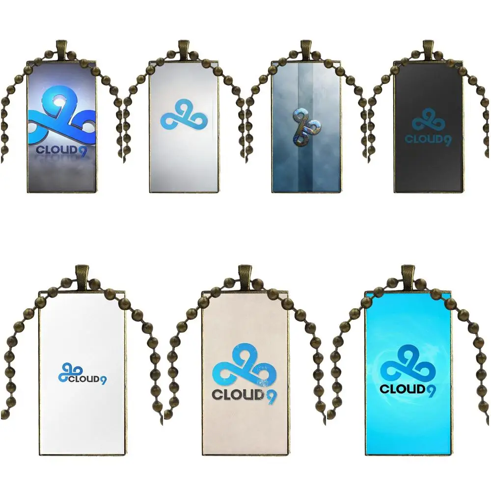 

For Women Men Party Cloud9 Glass Pendant Galaxy Pendant Necklace Women Bronze Plated Necklaces Jewelry