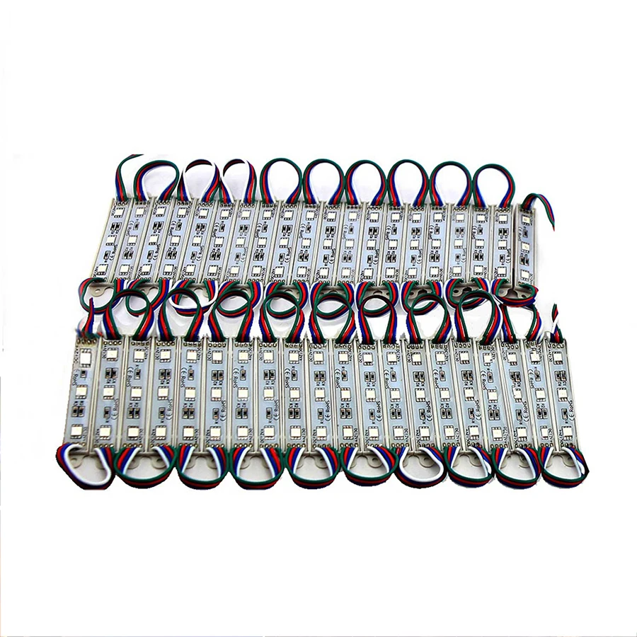 Светодиодный модуль светильник RGB 5050 SMD 3 светодиодный DC12V Водонепроницаемый