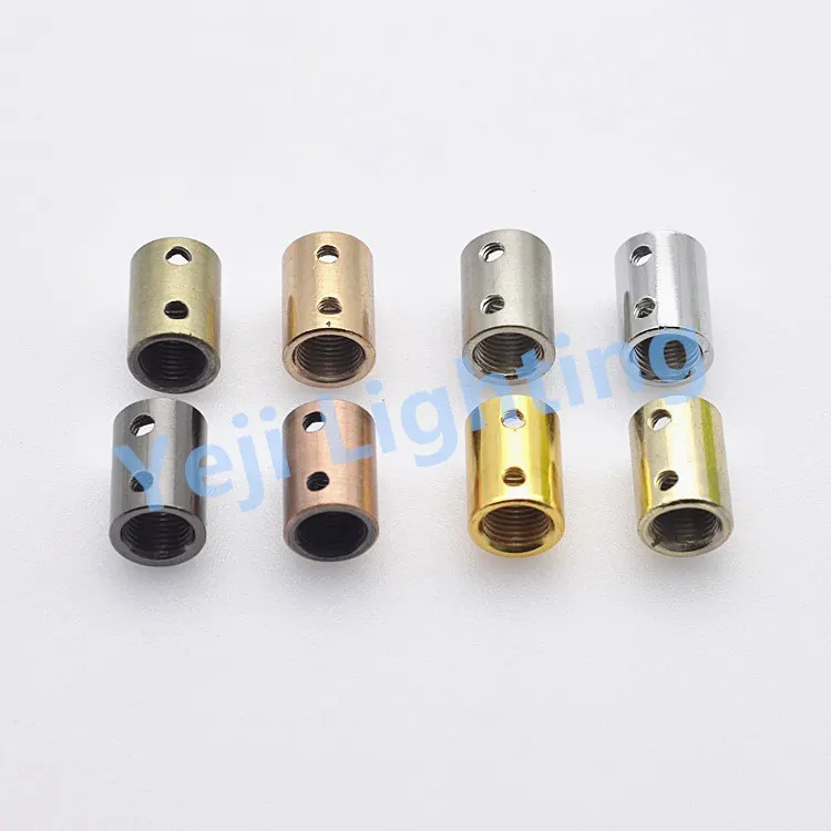 

M10 internal tooth thread Lighting connector Iron pipe joint double ways pass tube for steel cable wire led lamp cable clip grip