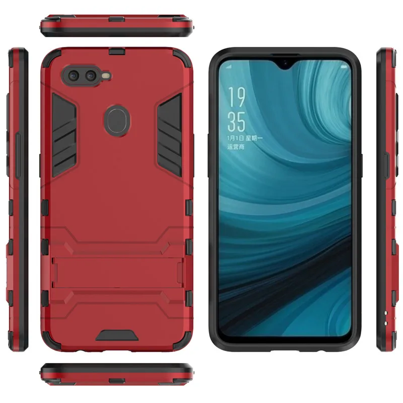 

Iron Man Cover for Oppo R17 Pro A7 K1 F9 A5 F7 A83 A79 Realme1 Hybrid ShockProof Kickstand Armour Heavy Rubber CASE