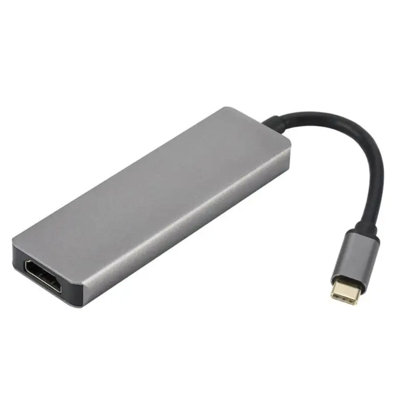 5 в 1 Алюминиевый тип-c до 2xUSB3. 0 концентратор+ HDMI+ SD TF кардридер адаптер провода