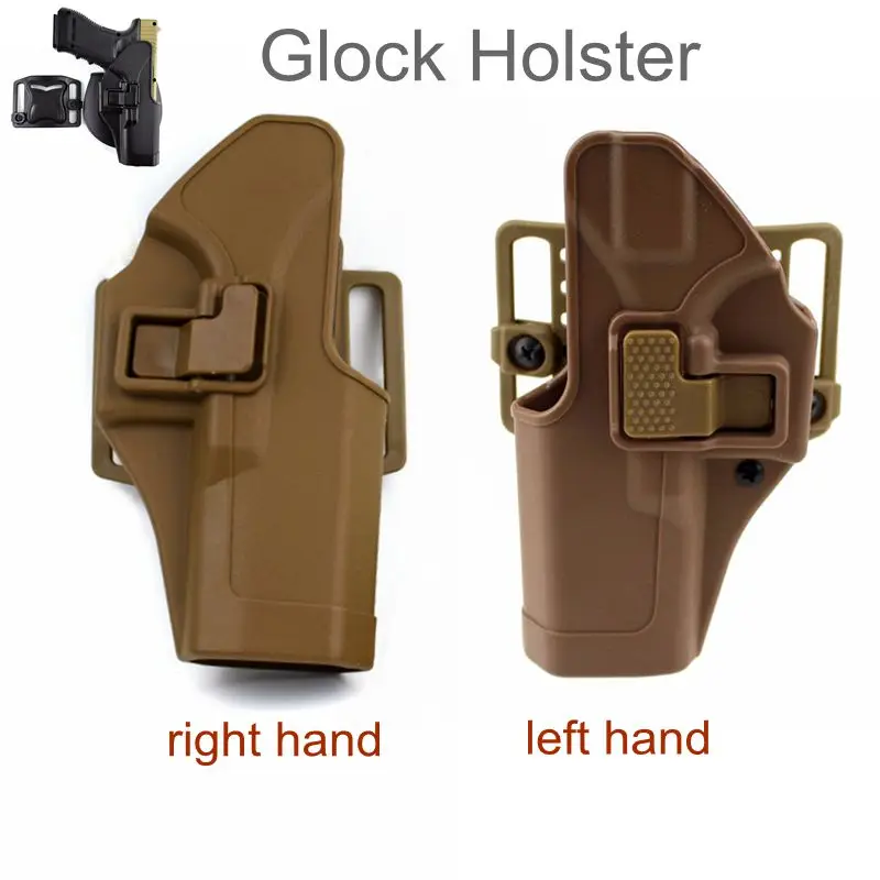 

Tactical Glock Holster Military Conceald Right / Left Hand Paddle Waist Belt Gun Airsoft Pistol Holster for Glock 17 19 22 23 31