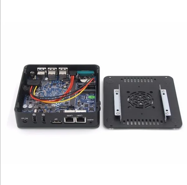 Topton Мини ПК Windows 10 Intel V7 N3160 Безвентиляторный Barebone компьютер 2 Lan HDMI 4K HTPC ТВ Коробка