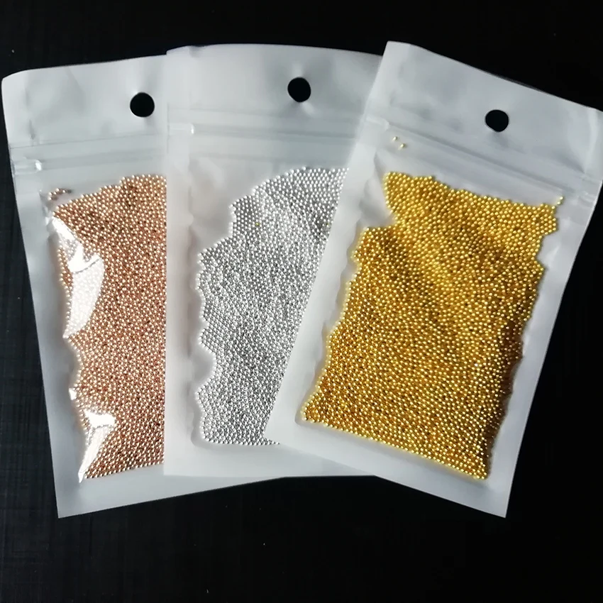 Kaufen 1KG 1mm Metall Gold Silber Stahl Ball Nail art Caviar Perlen Nagel Spitze Dekoration DIY Telefon Decor Zubehör