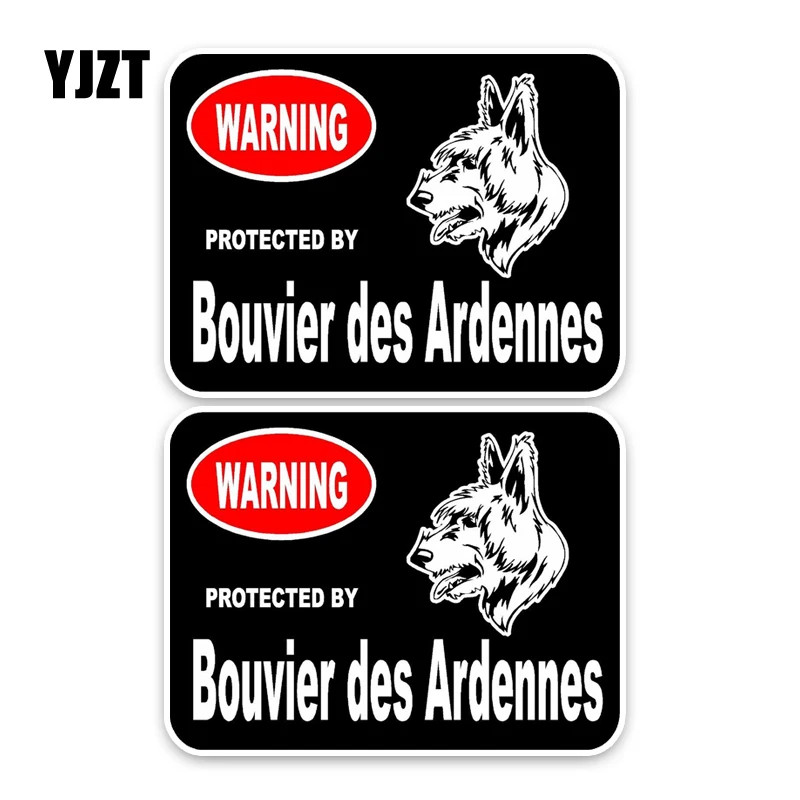 YJZT 15*11 4 см 2X Bouvier des Ardennes Guard декоративная собака для автомобиля бампер наклейка на