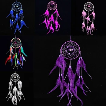 

Dream Catcher Feathers Small Bell Car Wall Hanging Decoration Ornament Gift