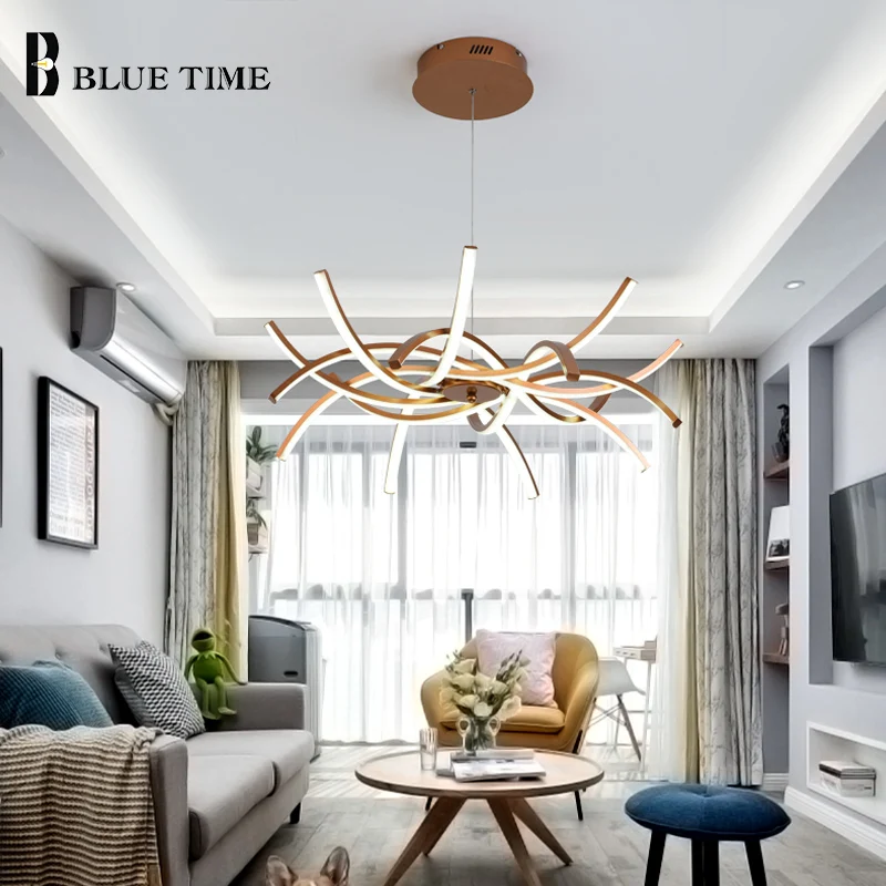 

Blue Time New Design LED Chandelier Lighting For Bedroom Dining Room Living Room Study Room Modern LED Chandeliers Home Fixtures