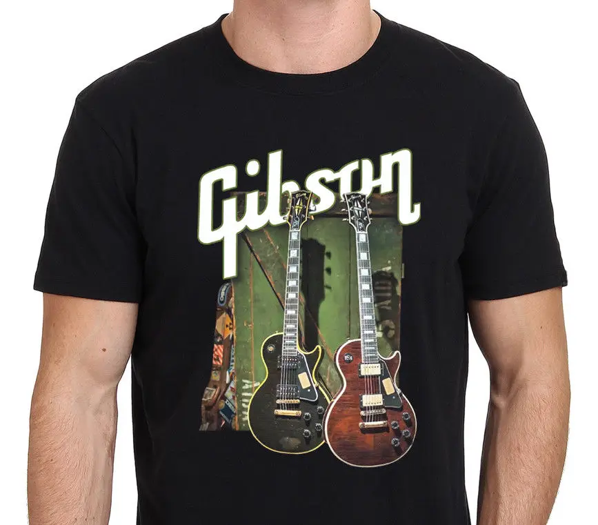 New Gibson Les Paul T Shirt Guitar Men's Size S to XXLin TShirts from
