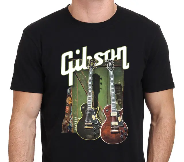 New Gibson Les Paul T Shirt Guitar Men's Size S to XXLin TShirts from