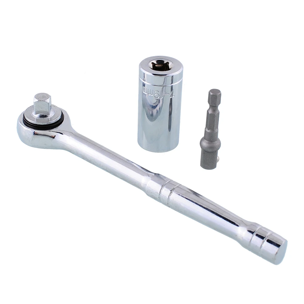 3 Piece Gator Grip Multi Function Ratchet Universal Wrench Socket 7