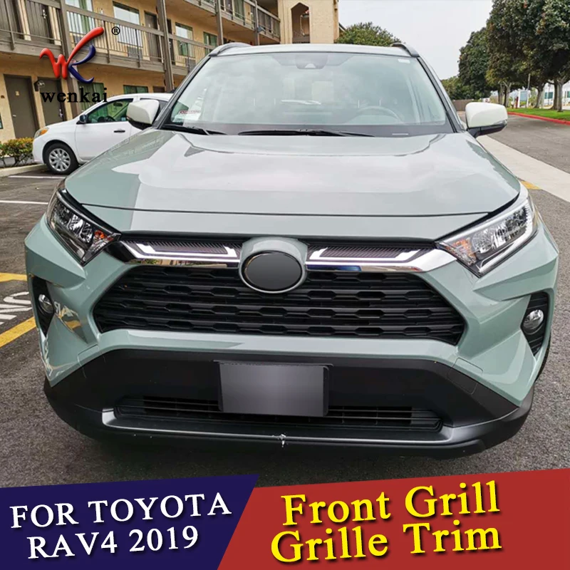 Накладка на решетку радиатора для Toyota Rav4 Hybrid XA50 2019 2020 ABS|Хромирование| |