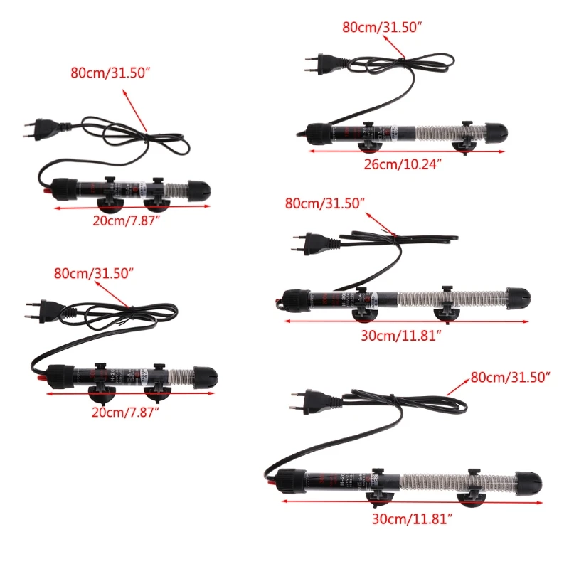 Цифровые термометры для аквариума с вилкой европейского стандарта, термостат с регулируемой температурой воды, нагревательный стержень