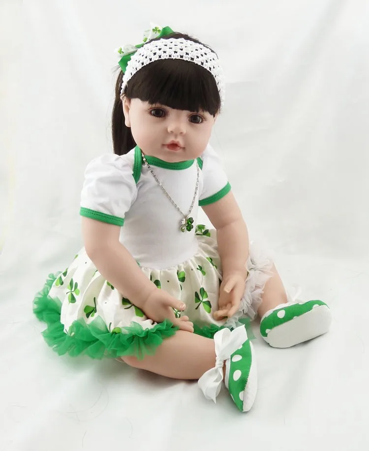 Bebê da Criança Presentes de Aniversário Lifelike Silicone Vinil Renascer Bonecas Brinquedo Simulado Boneca Hight Qualidade Dormir 60cm 4 60cm lifelike silicone vinil renascer bebê da