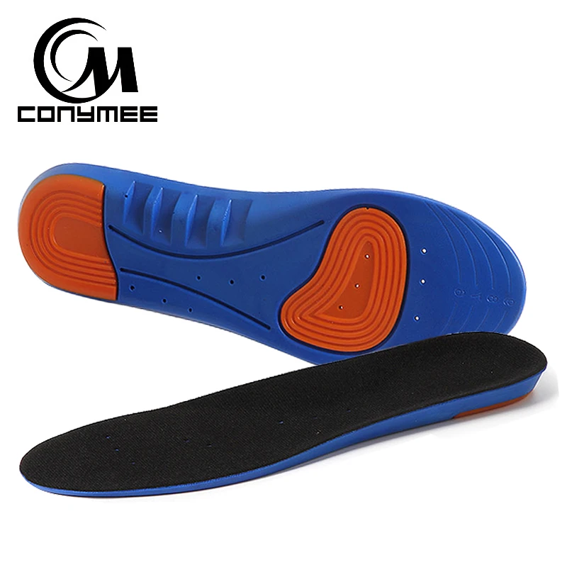 CONYMEE Silicone Shoe Insoles Unisex High Arch Support Sneakers Insole Inserts Men Women Shock Absorption Sport Shoe Pad Sole