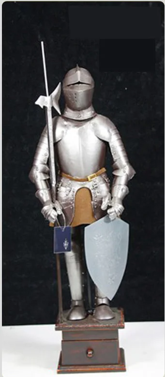 S1037 ручной работы средневековый Железный корпус ARMOUR HELMET SHIELD SPEAR набор топоров/STAND