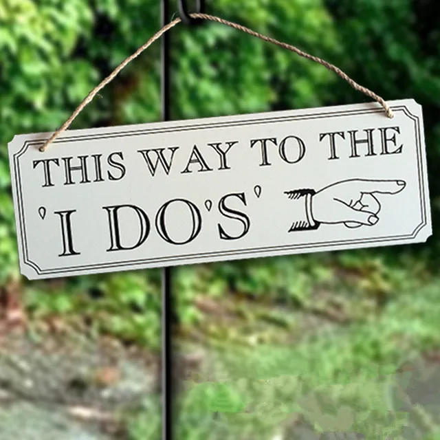 " the way to the I do's " Fun Express Wooden Wedding Yard Sign Wedding