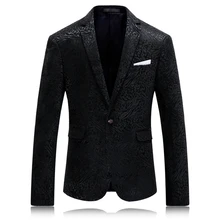Жаккардовая ткань мужской костюм куртка Тонкий дизайн мужские костюмы блейзеры Азиатский Размер s M L XL XXL XXXL XXXXL черное пальто для мужчин