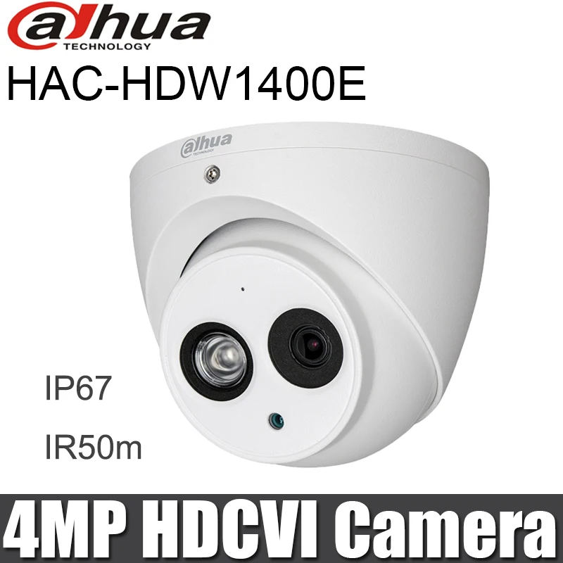 

Dahua DH-HAC-HDW1400E 4MP WDR AHD HDCVI Camera IR 50m IP67 IK10 CCTV security Dome Analog Camera HAC-HDW1400E