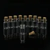 10pcs/lot 0.5ml 18x10mm Mini Glass Bottle Vial with Cork Stopper Storage Pendant 1