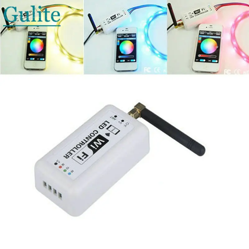 

Wifi RGB LED Flexible Strip Controller For Iphone Android Mobile Phone DC7.5-24V Without Remote